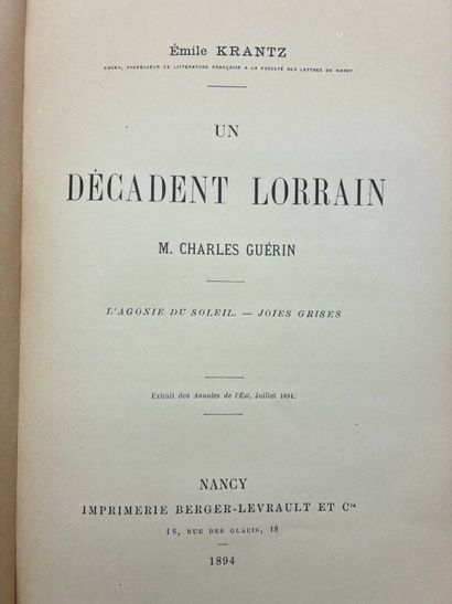 KRANTZ, Émile et BALDENNE, Fernand. Ensemble...