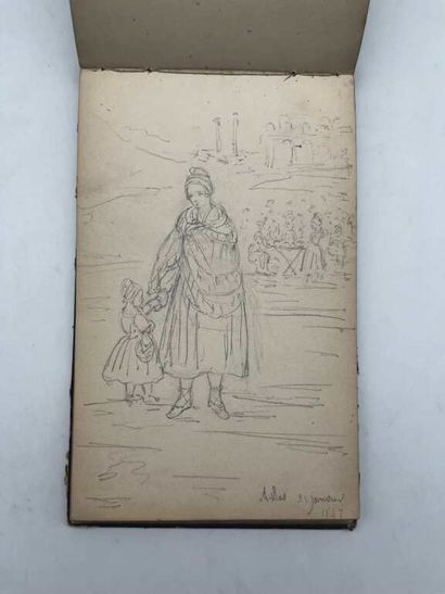 FRENCH ECOLE (19th century). Notebook of...