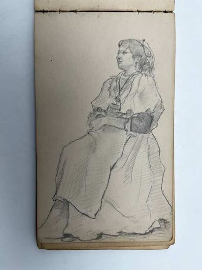 FRENCH ECOLE (19th century). Booklet of 53...