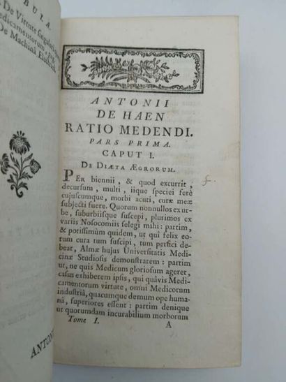 HAEN, Anton de. Ratio medendi in nosocomio...