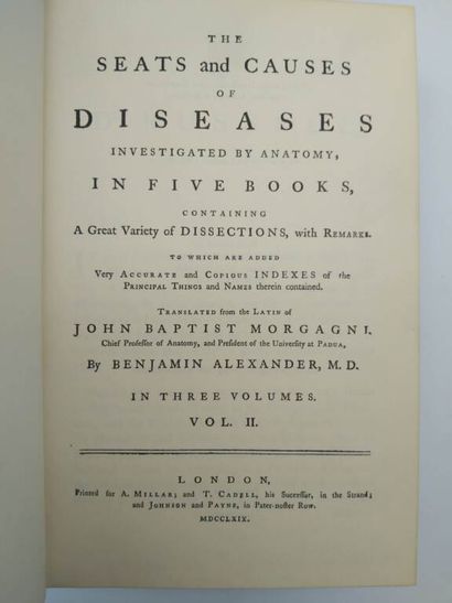 MORGAGNI, Jean-Baptise. The Seats and Causes...