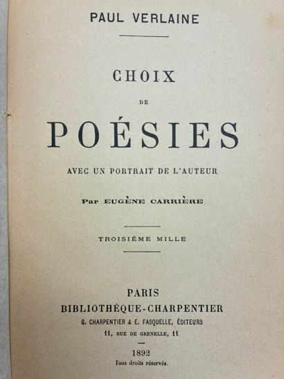 [POÉSIE]. Ensemble de six recueils du XIXe...