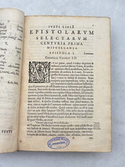 LIPSE, Juste. Epistolarum selectarum Centuria...