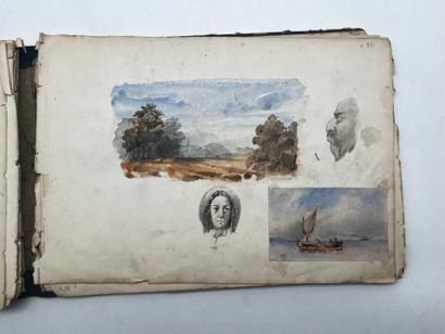 FRENCH SCHOOL (19th century), SIMON P.. Notebook...