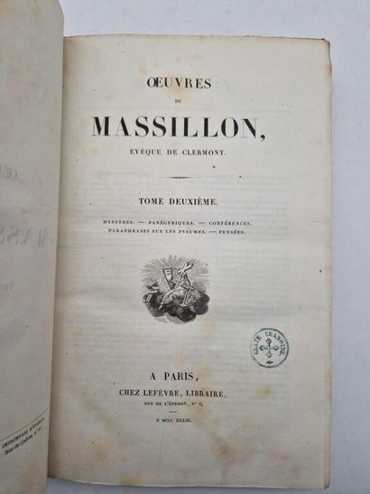 MASSILLON, Jean-Baptiste. OEuvres de Massillon,...