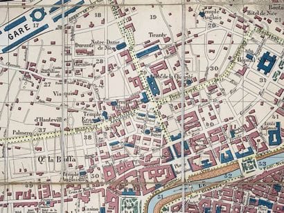 [PLAN]. Nouveau plan de la ville de Nice.
Edité...