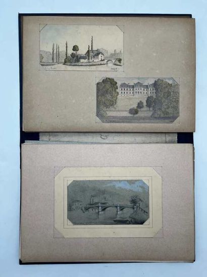 FRENCH ECOLE (19th century). Notebook of...