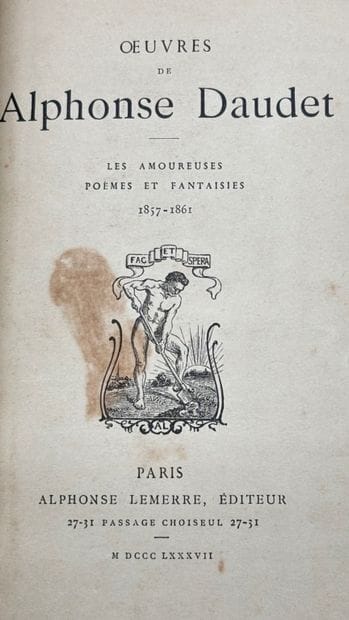 DAUDET, Alphonse. 7 novels and plays by Alphonse...