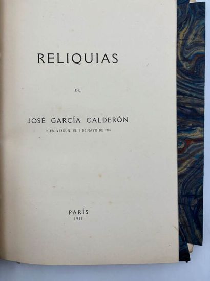 GARCIA-CALDERON, José. Reliquias de José...