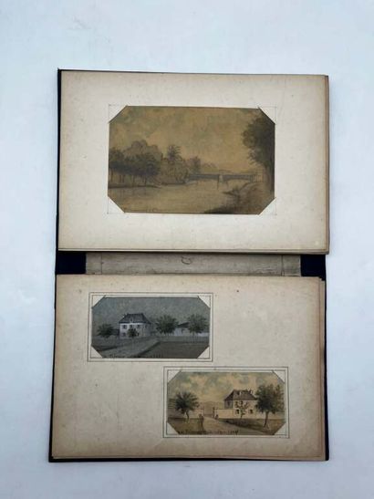 FRENCH ECOLE (19th century). Notebook of...