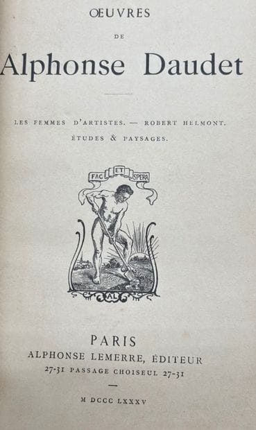 DAUDET, Alphonse. 7 novels and plays by Alphonse...