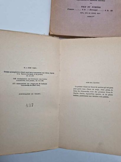 [POESIE]. Ensemble de 6 ouvrages de poésie...