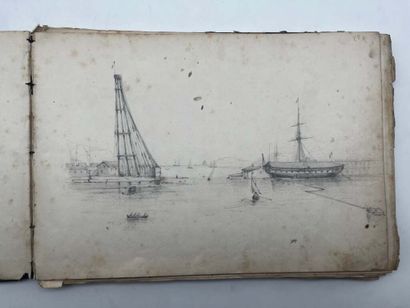FRENCH SCHOOL (19th century), SIMON P.. Notebook...
