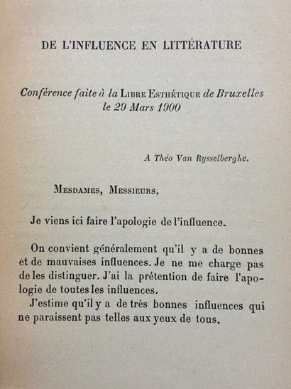 EAS at Charles Guérin

GIDE, André. Prétextes...