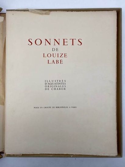LABE, Louise. Sonnets.
Edité à Paris, 