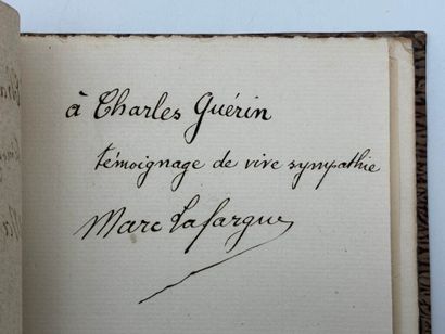 LAFARGUE, Marc. Le Jardin d'où l'on voit...