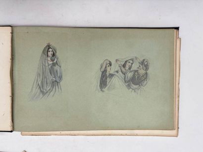 FRENCH ECOLE (19th century). A notebook of...