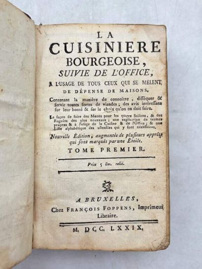 MENON, Joseph. La Cuisinière bourgeoise,...