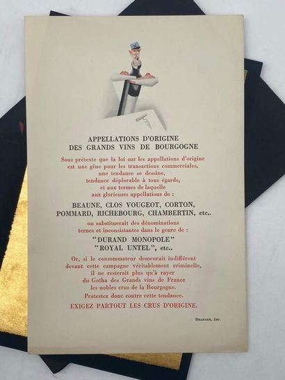 [OENOLOGIE - NICOLAS]. Liste des grands vins...