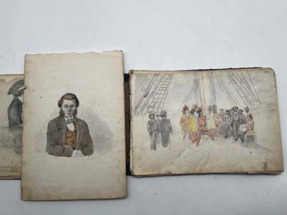 FRENCH SCHOOL (19th century), SIMON P.. Notebook...
