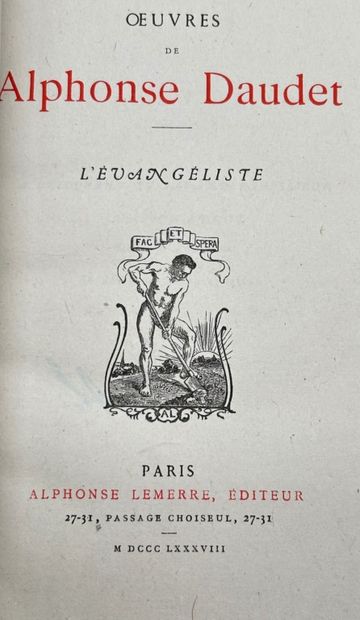 DAUDET, Alphonse. 7 novels and plays by Alphonse...