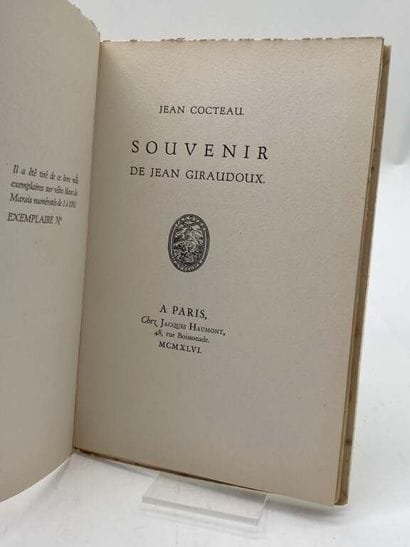 GIRAUDOUX, Jean. 4 books.

Beautiful set...