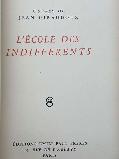 GIRAUDOUX, Jean. 4 novels, including on Japon...