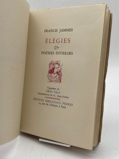 JAMMES, Francis et GRAU SALA, Emilio. Elégies...