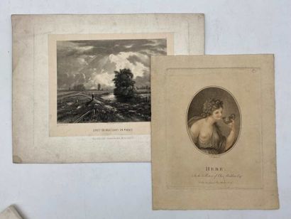 [ESTAMPES]. 9 prints, one signed - Militaria,...