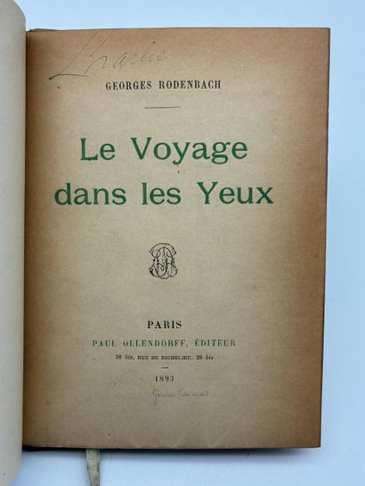 RODENBACH, Georges. Le Voyage dans les yeux.

Edité...