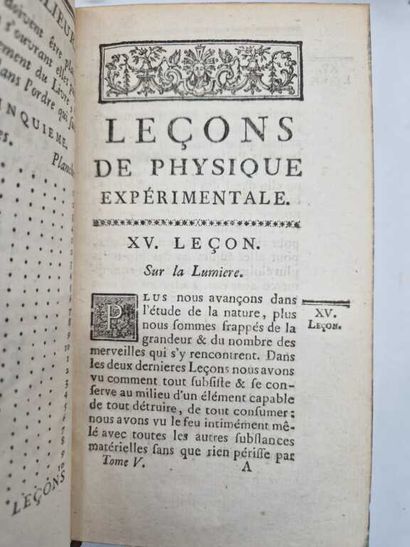 NOLLET, Jean-Antoine. Leçons de Physique...