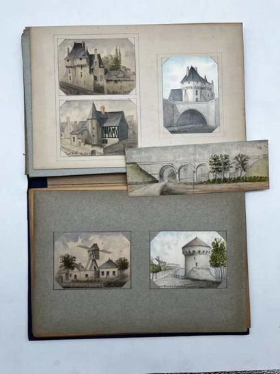 FRENCH ECOLE (19th century). Notebook of...