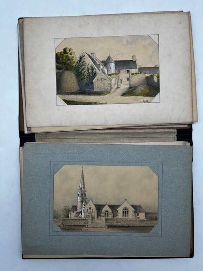 FRENCH ECOLE (19th century). Booklet of 46...