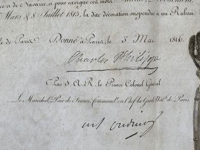 [MILITARIA]. Brevet d'octroi de Décoration...