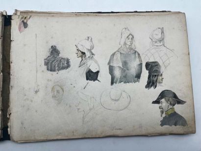 FRENCH SCHOOL (19th century), SIMON P.. Notebook...