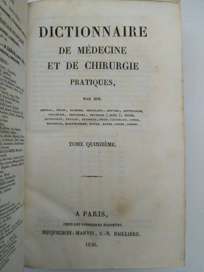 [MEDECINE]. Dictionnaire de médecine. 