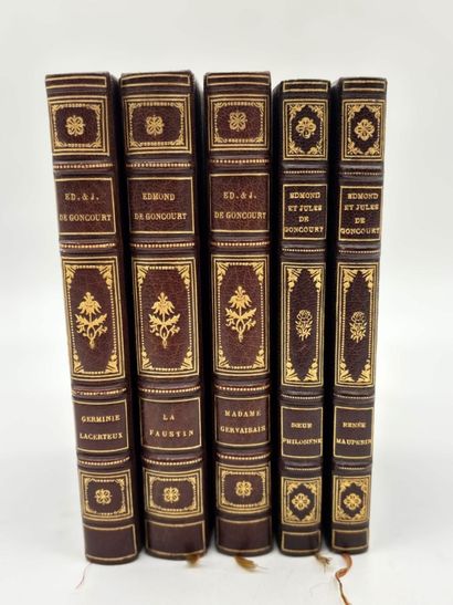 GONCOURT, Edmond et Jules de. 5 novels by...