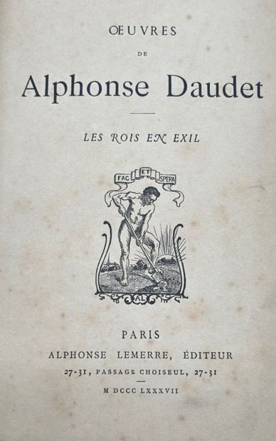DAUDET, Alphonse. 7 novels and plays by Alphonse...