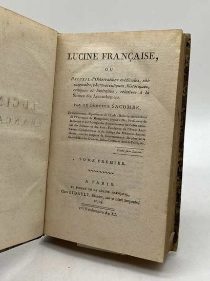 SACOMBE, Jean-françois. Lucine française...