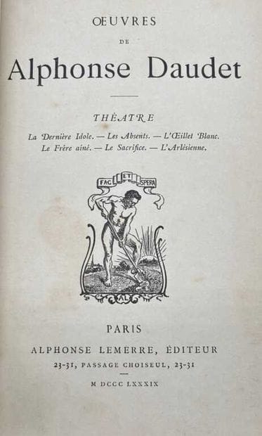 DAUDET, Alphonse. 7 novels and plays by Alphonse...