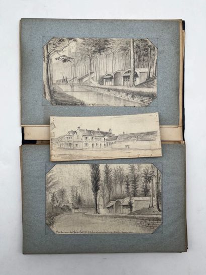 FRENCH ECOLE (19th century). Booklet of 25...