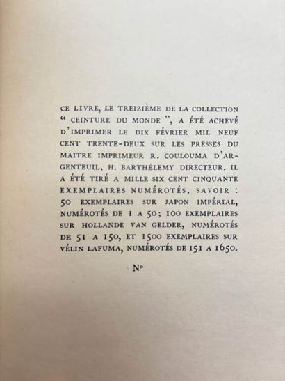 GIRAUDOUX, Jean. Berlin.
Paris, Émile-Paul...