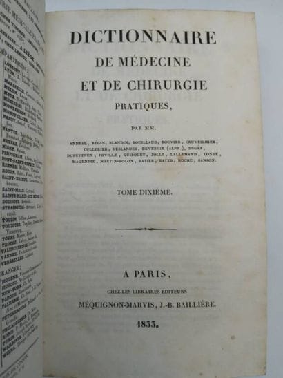 [MEDECINE]. Dictionnaire de médecine. 