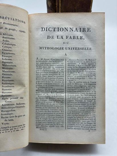 NOEL, François. Dictionnaire de la Fable,...