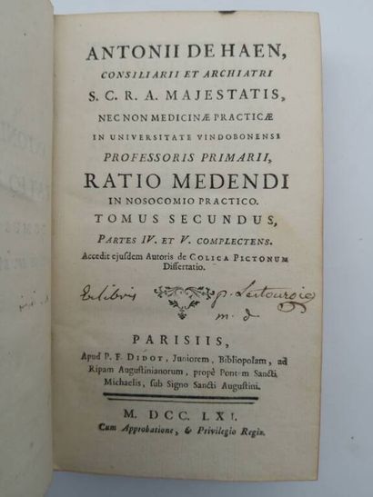 HAEN, Anton de. Consiliarii et archiatri...