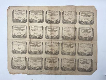 [REVOLUTION]. 58 assignats.
18 assignats...