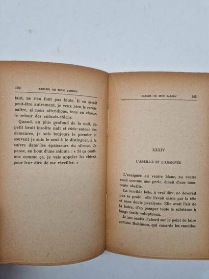 DUHAMEL, Georges. Fables de mon Jardin.
Paris,...