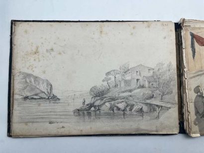 FRENCH SCHOOL (19th century), SIMON P.. Notebook...