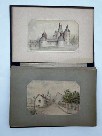 FRENCH ECOLE (19th century). Notebook of...