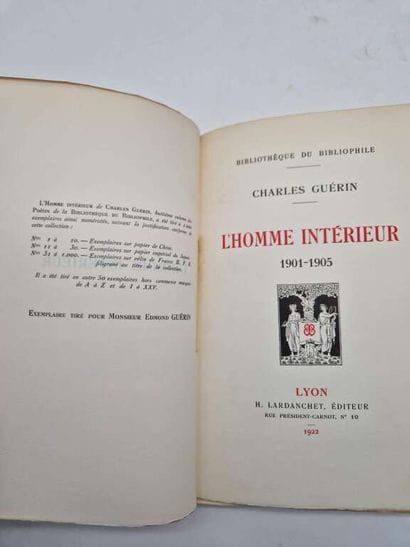 GUERIN, Charles. The Inner Man. 1901-1905.

Lyon,...